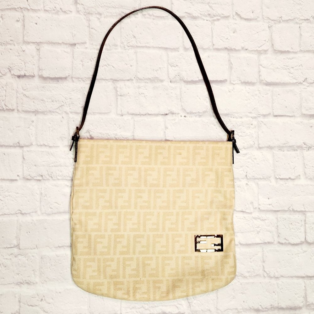 FENDI FF Monogram Canvas Tote Bag